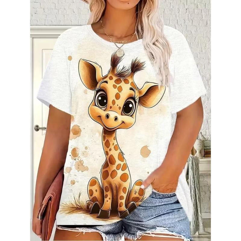 3D Printed Fashion Women's T-shirt Summer Breathable Casual Versatile