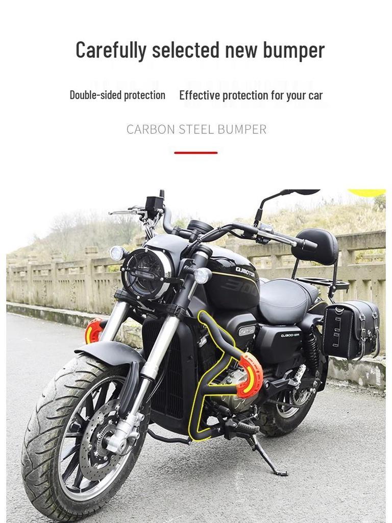 Retro Rear Backrest & Anti-Fall Guard for Qianjiang Flash 300S Motorcycle