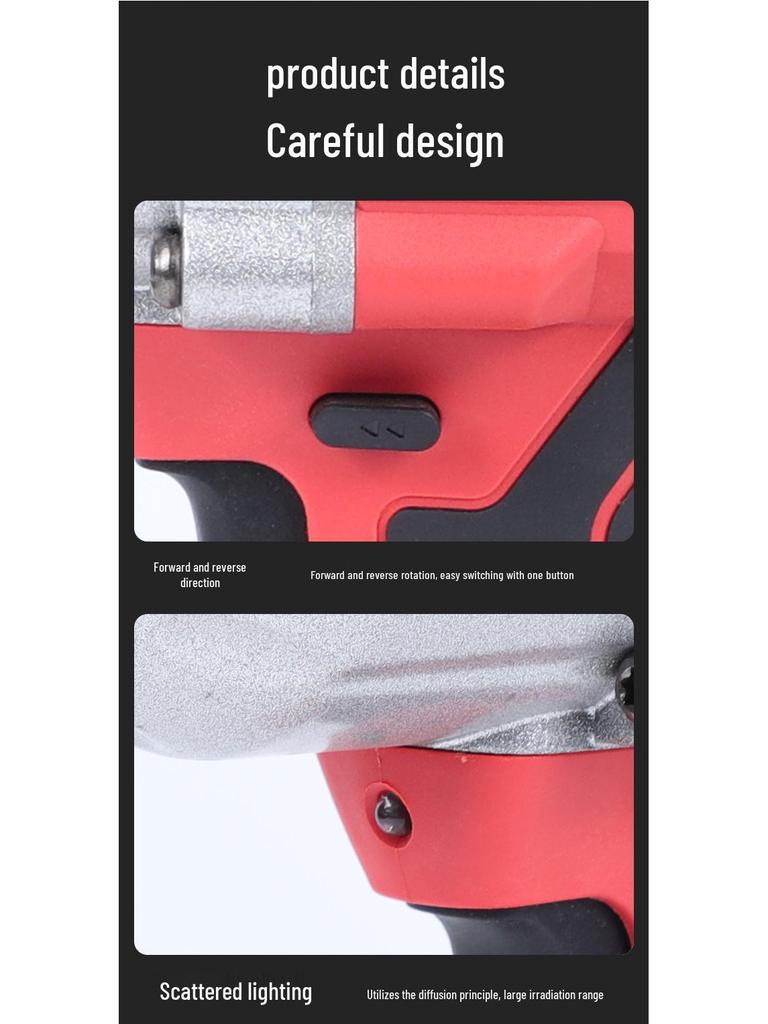 Rechargeable Brushless Electric Impact Wrench for Auto Repair & Woodworking with Lithium Battery