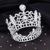 Barokowy Kryształowy Diadem Luksusowe Tiary Ślubne Korona Ślubna dla Kobiet Okrągła na Bal Promocyjny Ozdoby na Tort Korona Biżuteria Nakrycie Głowy