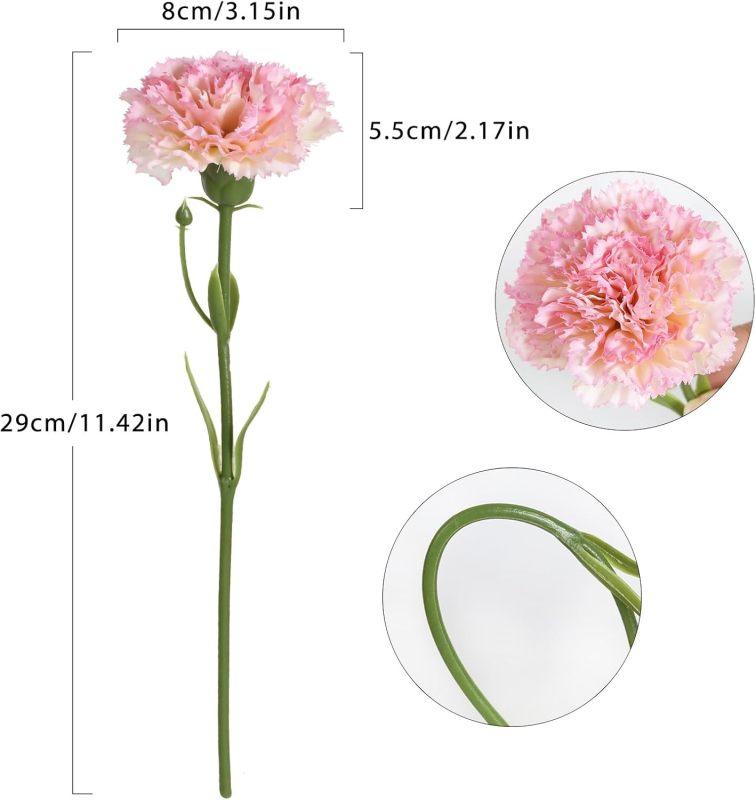 

4/8pcs Artificial Flower Silk Carnations Home Room Wedding Bridal Bouquet Festival board Decor Accessories Garden DIY Gift Candy 5 pcs розовый