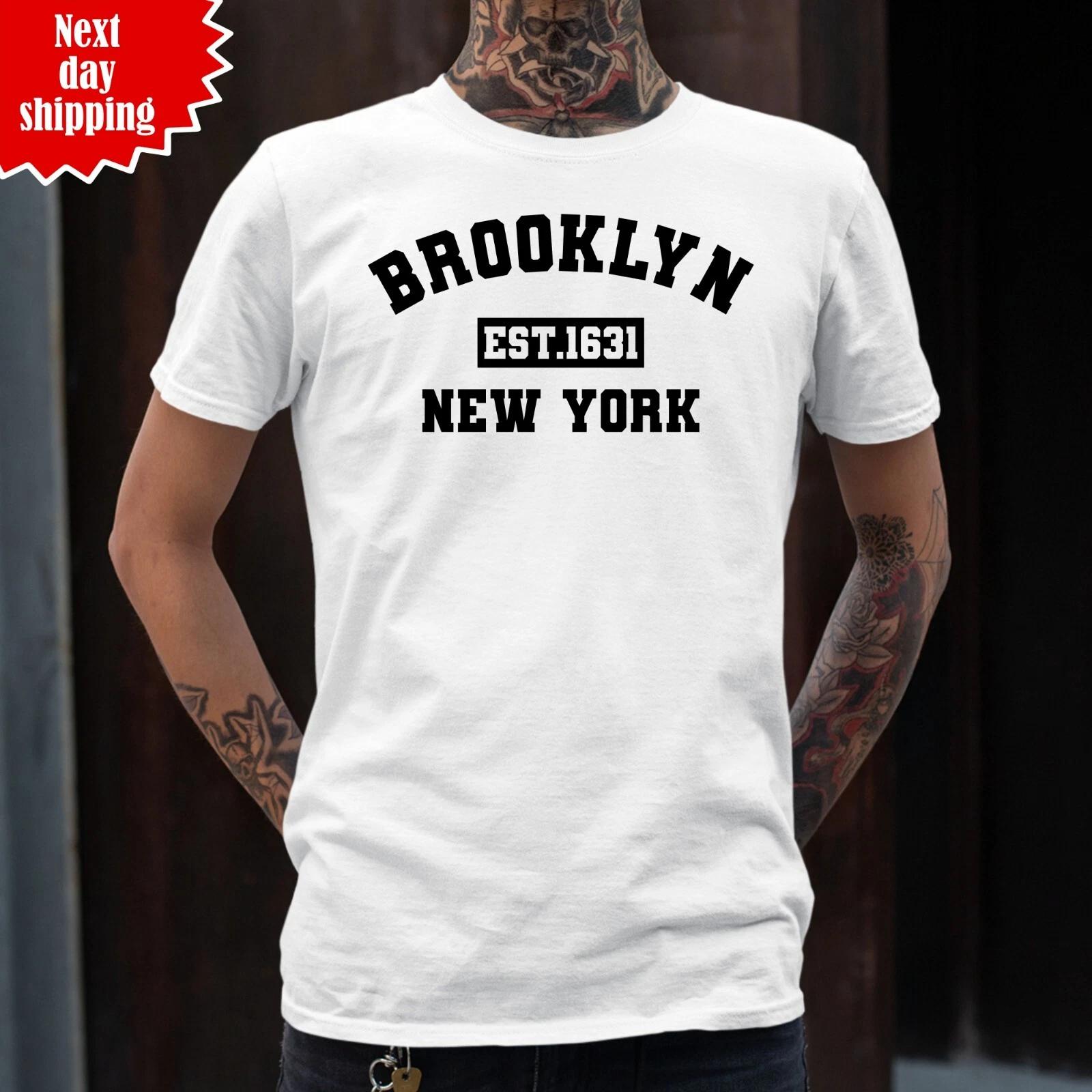 Brooklyn New York T Shirt Printed New Design Short Sleeve Unisex Mens Tee Tops 3XL