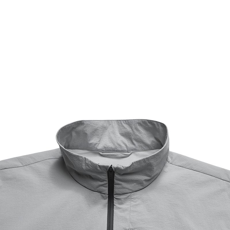 FILA Golf Series Simple Classic Sports Casual Golf Versatile Comfortable Textured Woven Jacket Men jackets Moon-Eclipse-Gray A11M625716FGY