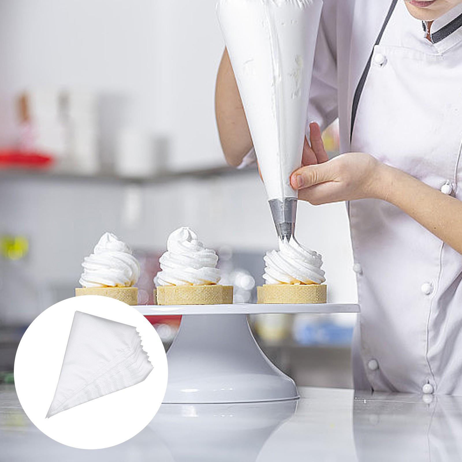 100PCS Disposable Pastry Bags Cake Cream Decoration Piping Bags Dessert Cupcake Piping Tools For Baking Kitchen Supplies 30x20x3 чистый