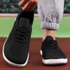 Low Cut Sports Shoes for Men Trendy Mesh Fabric with Lace Up Breathable Flat Shoes 2025 Breathable Outdoor White Jogging Shoes