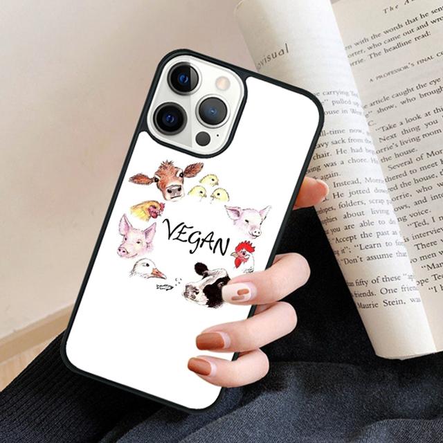 

VEGAN QUOTES LOVE VEGGIE phone Case Cover For iPhone 17 Air 16 15 14 Plus for apple 16 11 12 13 Pro Max coque iPhone 13