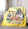 Custom Name Rabbit Dreams Flannel Blanket Throw Blanket Soft Warm Sofa Bed Decor Unique Gift