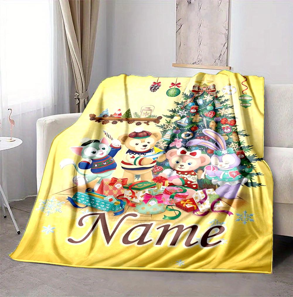 Custom Name Rabbit Dreams Flannel Blanket Throw Blanket Soft Warm Sofa Bed Decor Unique Gift