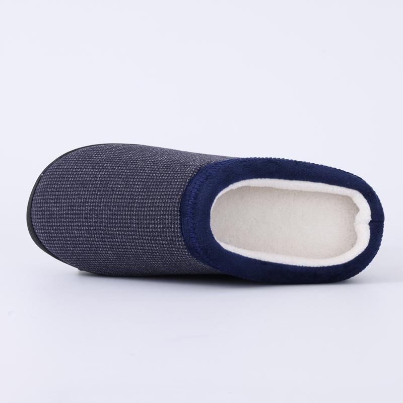 Fashion Shevalues Winter Furry Slippers For Men New Slip On Home Slides Soft Sole Cozy Indoor Slides Plush Lining Men's Cotton Slippers