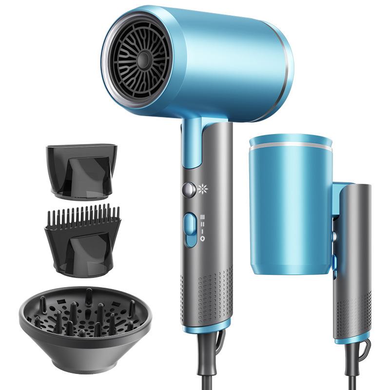 Portable 1600W Hot and Cold Hair Dryer with Foldable Handle and Diffuser/concentrator/comb Nozzle