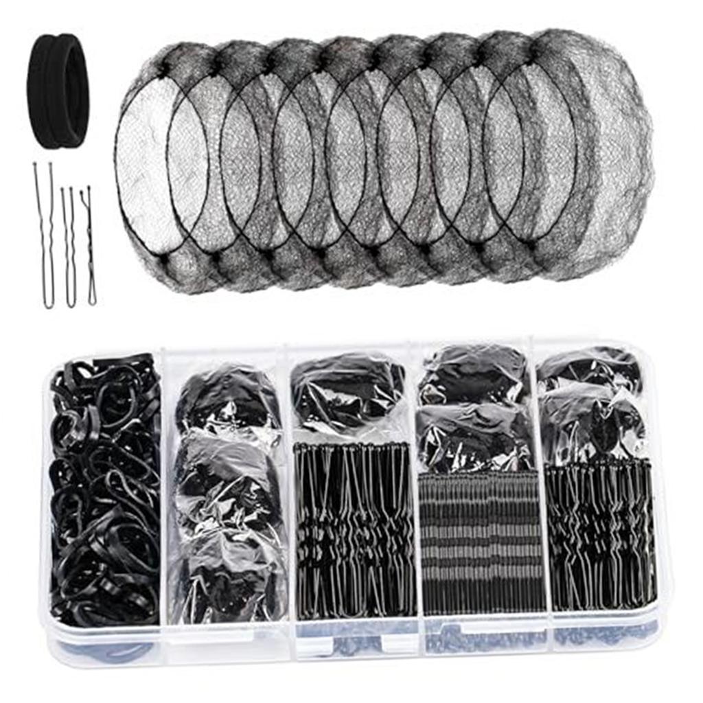 260 Pieces Dance Hair Accessories Kit Includes U Shaped Pins Bobby Pins Styling Tool for Ballet Bun and Competitions