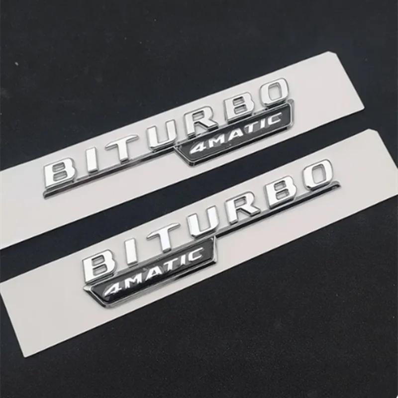 3D ABS Car Trunk Badge BITURBO 4MATIC Emblem Logo For Mercedes C43 W205 W204 E43 W213 W212 GLE43 X253 GLC43 W167 Accessories