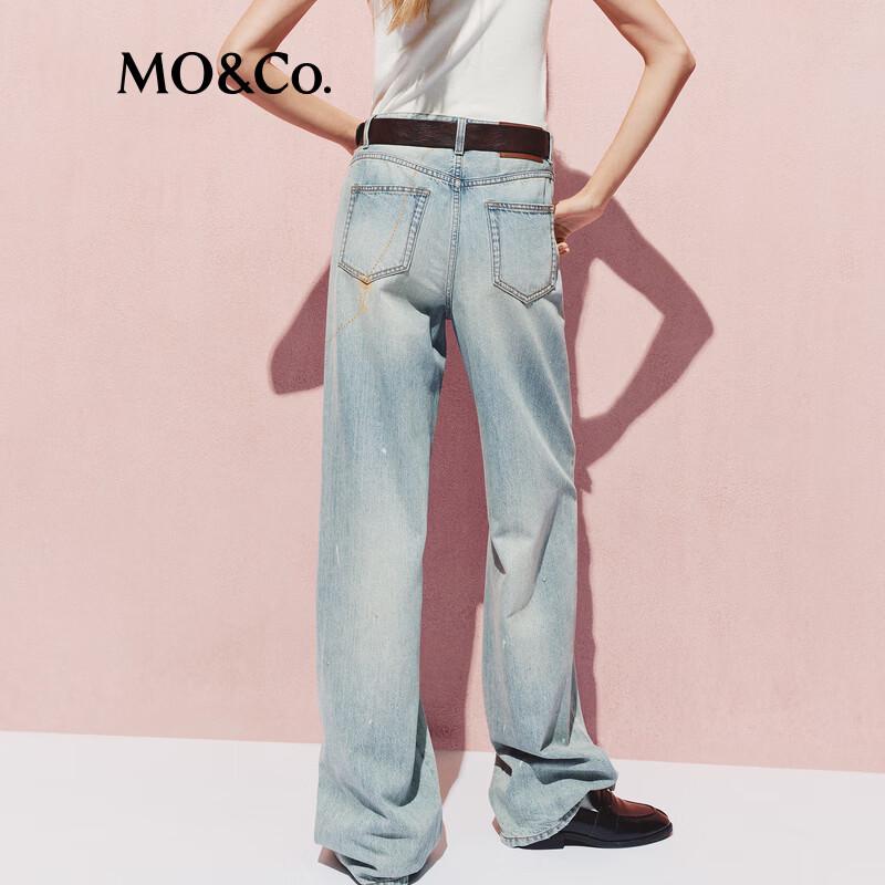 MO&Co. High-Waisted Straight Denim Jeans