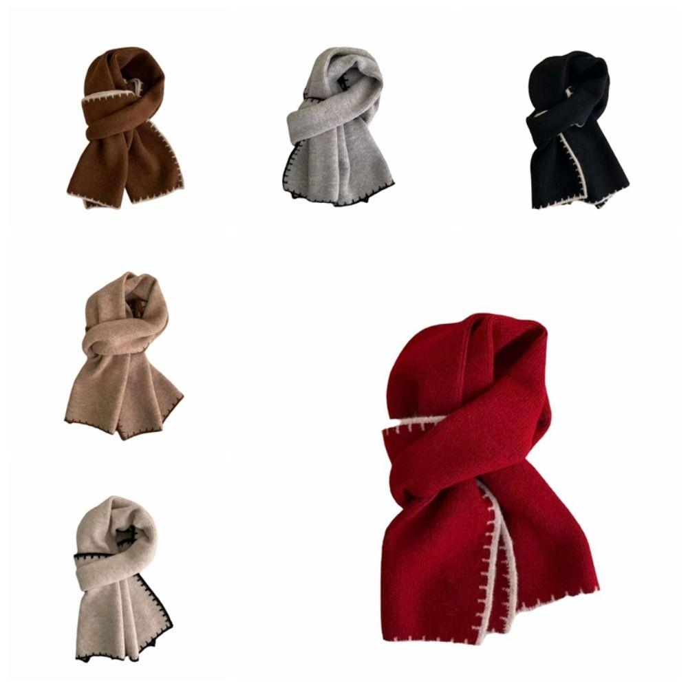 Thicken Knitted Scarfs Large Plush Neckerchief Bandana Winter Scarf Women