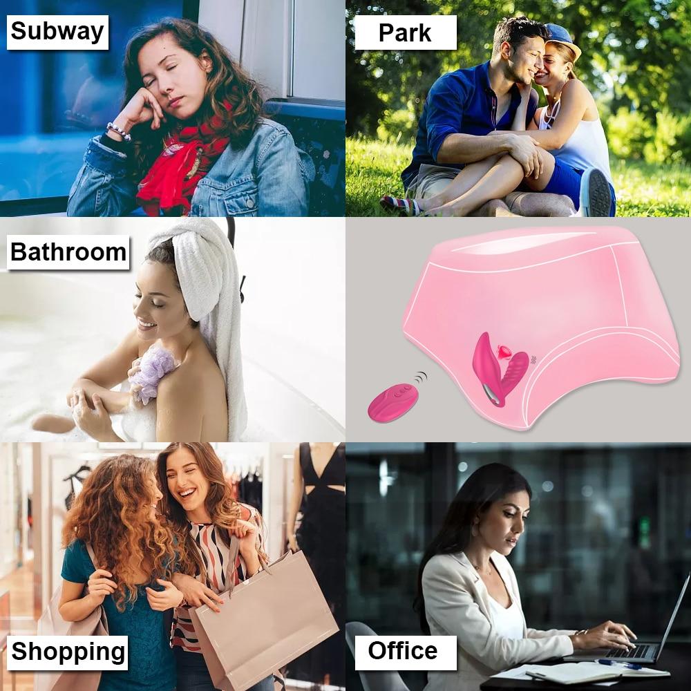 Sací vibrátor pro ženy Nositelné G bod Klitoris Stimulátor klitorisu Dildo Sexuální hračky Obchod pro dospělé Páry Wreless Remote