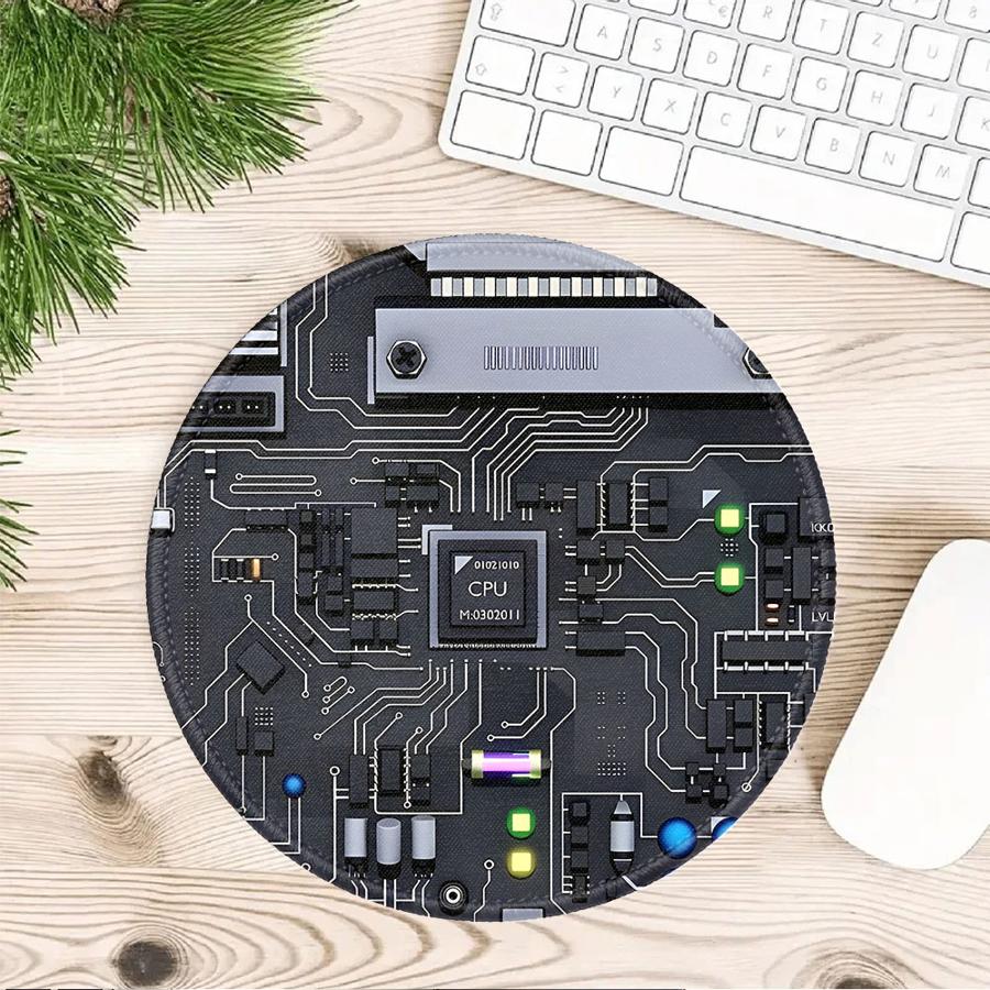 1 Stück Mauspad Computer Laptop Pad Schreibtischzubehör Spielkonsole Pad Büro Pad Tastatur Mauspad Overlock Schwarz Chip