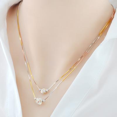 925 Silver Necklace Temperament Silver Necklace Personality Fashion Clavicle Chain Ladies Jewelry
