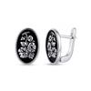 Retro Floral Texture Earrings - Thai Silver Aged Hip Hop Style for Women