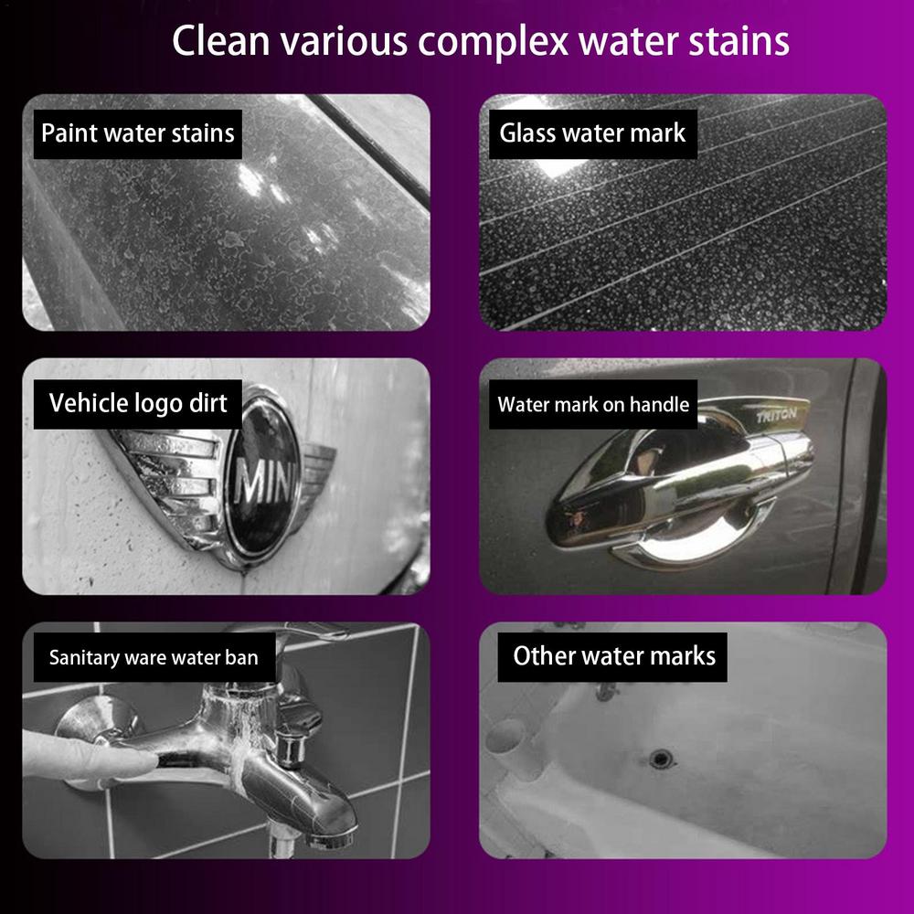 100ml Car Water Stain Cleaner Universal Water Damage Watermark Remover Car Dirt Body Acid Rain Spot Cleaning Agent Car Supplies