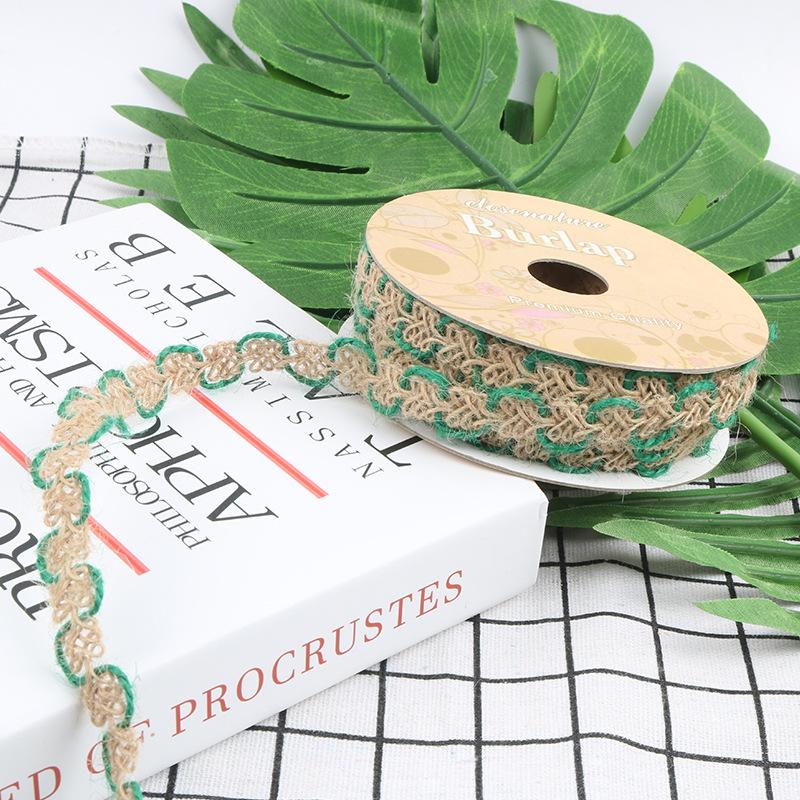 

Веревка из пеньки ручной работы Zakka, плетеное украшение из чистой пеньки, натуральная джутовая веревка Mori в стиле ретро 10m/roll & 1.5cm wide * 10m/roll