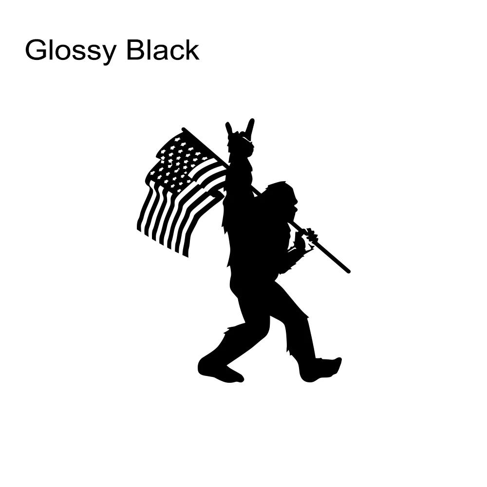 Автомобильная наклейка Бигфут Сасквоч с Флагом Йети Декор Наклейка Заговор Для Автомобиля Грузовика Внедорожника Пикапа Дверь Задняя Дверь Автоаксессуары 20x16cm