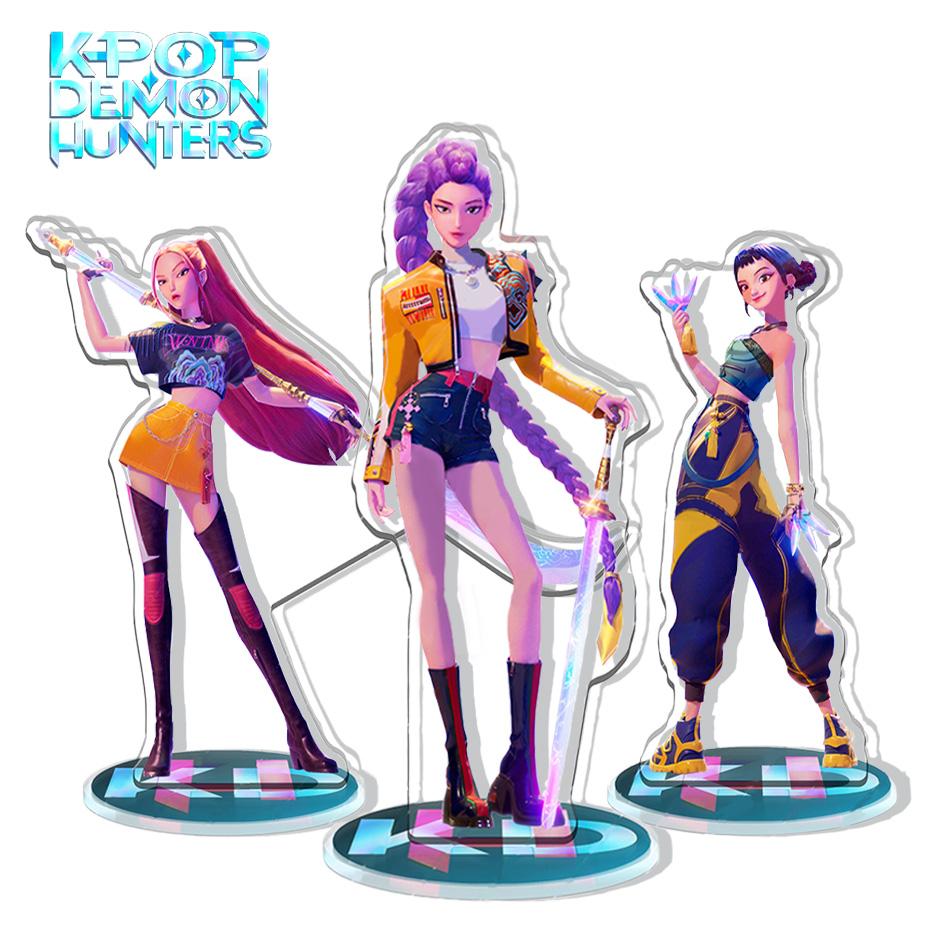 K-Pop: Demon Hunters Anime Character Stand Up Anime Decoration Character Photo Card Acrylic Desktop Stand