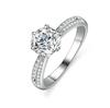 S925 Sterling Silver 1.5 Carat Moissanite Half-Mountain Ring