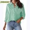 Women's Fashion Casual  Long Sleeve POLO Neck Blouses & Shirts International Design