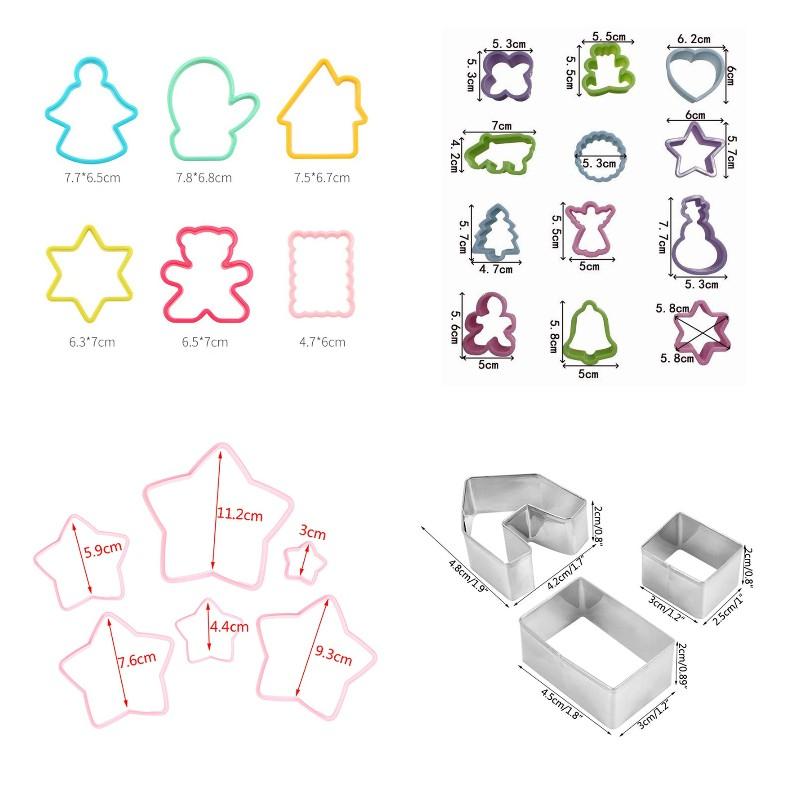 1Set Christmas Cake Molds Christmas Tree Cookie Molds Gingerbread Christmas Tree Decorating Tools Gifts DIY Baking Cookie Molds