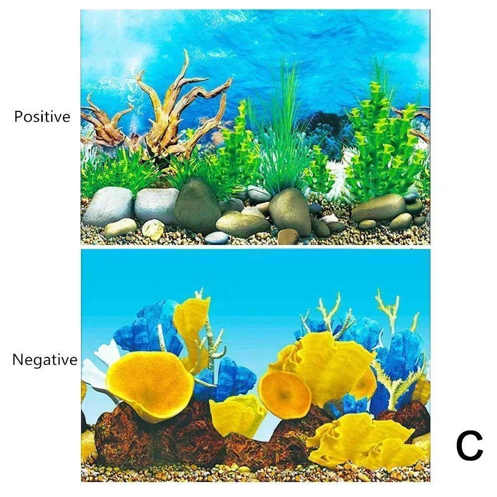 Decor Fundal Acvariu cu Plantă Oceanică 3D Aquascape Autocolant Poster Acvariu Pictură Aquascape Accesorii acvariu