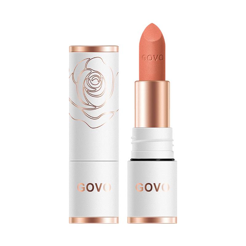 GOVO Long-lasting Matte Nude Lipstick - Non-stick & Non-fading with Moisturizing Bean Paste Shade.