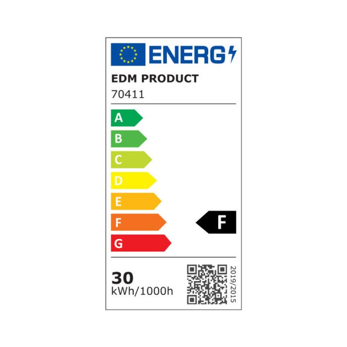 Projecteur led avec support 30w 2370lm 4000k daylight black series edm