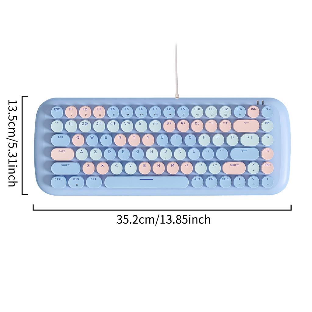Mofii 84-Key Glowing Mechanical Keyboard: Mixed Color, Wireless Bluetooth & Wired, Perfect for Female Office Workers and Gamers