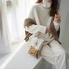 Autumn Women's Knitted Turtleneck Pullover Loose Thick High Neck Jumper Long Sleeved Korean Fashion Lazy Style Sweater Women