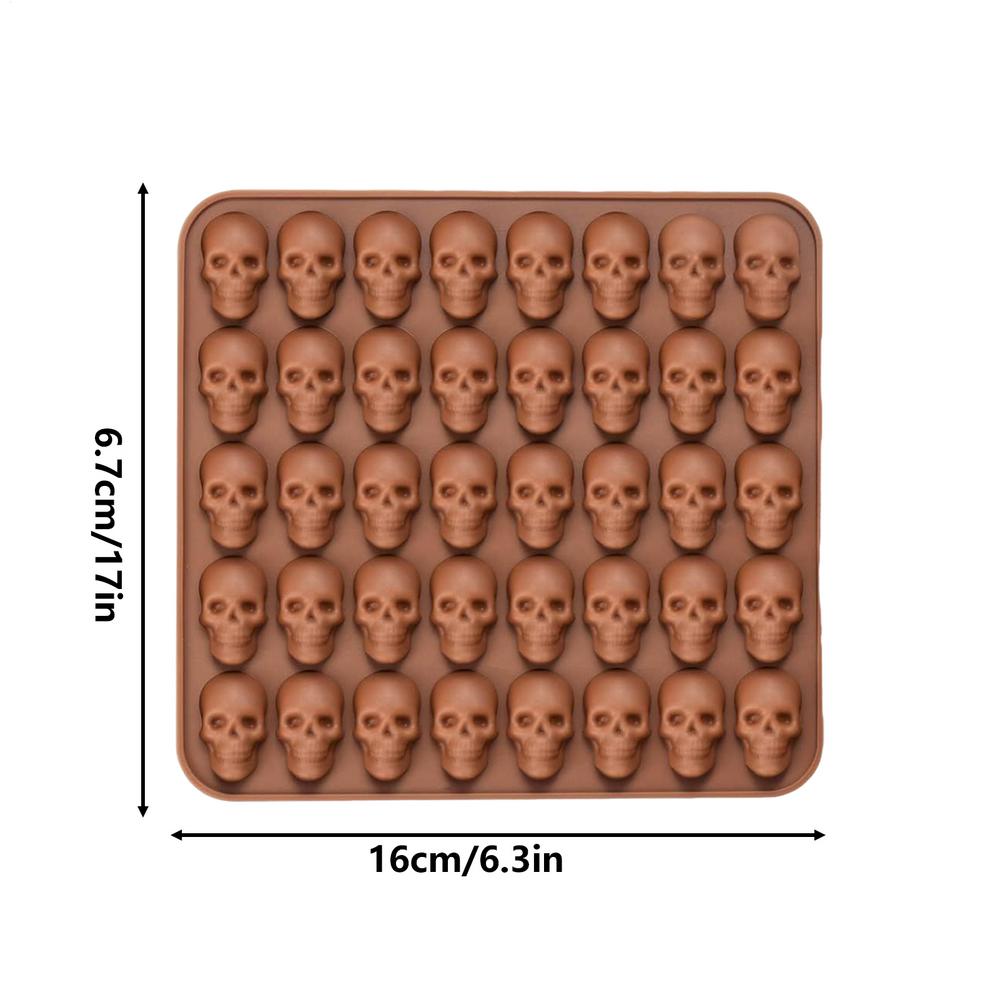 Halloween Chocolate Molds Jellies Skeleton Mould Easy Release Reusable Silicone Molds for Candy Chocolate Gummy Halloween cookie