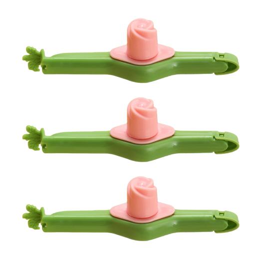 Magnetic Fridge Storage Box Tulip Shape Kitchen Utensils Holder Cutlery Organizer Flower Bag Spout Clips for Refrigerator Microwave Storage