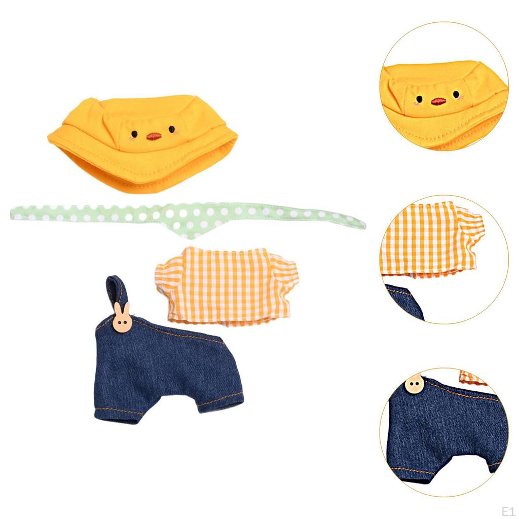 17cm Plush Doll Clothes Clothing Accessories Duck Suit Photo Props Stylish Cute