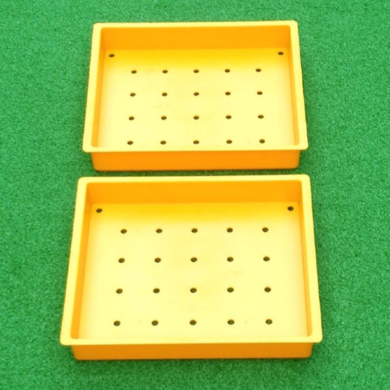 Plastic Golf Tray Storage Box Golf Ball Dispenser Tray with Hole Portable Golf Practice Ball Holder Golfing Equipment