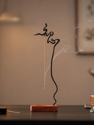 Zen Hang Incense Burner & Holder - Wood Aromatherapy Ash Catcher - Tabletop Home Decor for Meditation, Yoga, Office, Tea Table