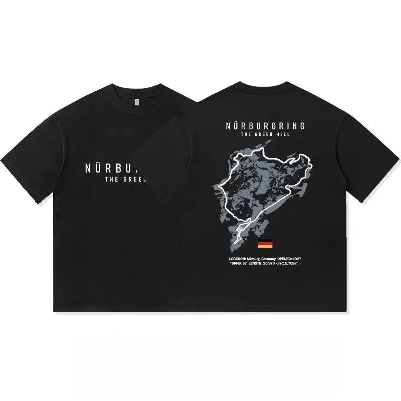 

2026 Summer New Model Premium Comfortable Mens Roundneck Printed Tshirt for The Nürburgring Circuit M