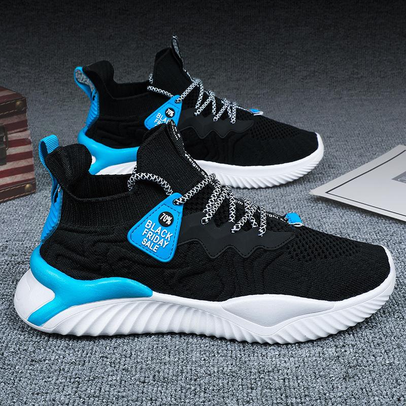 Sneakers Men's Breathable Mesh Shoes Casual Running Shoes Flying Woven Running Shoes Comfortable