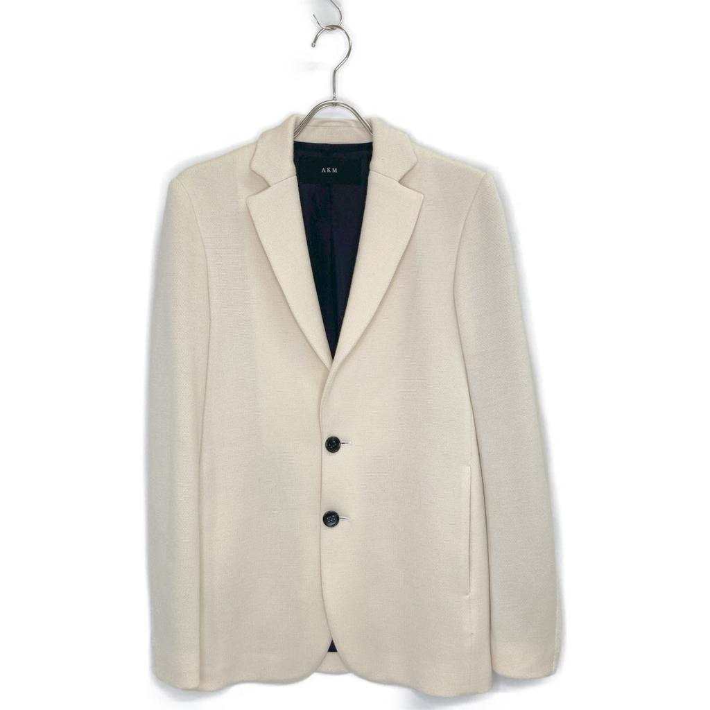 AKM White K070 WOL006 Extra Fine Merino Tailored Jacket Jacket L whiteUsed