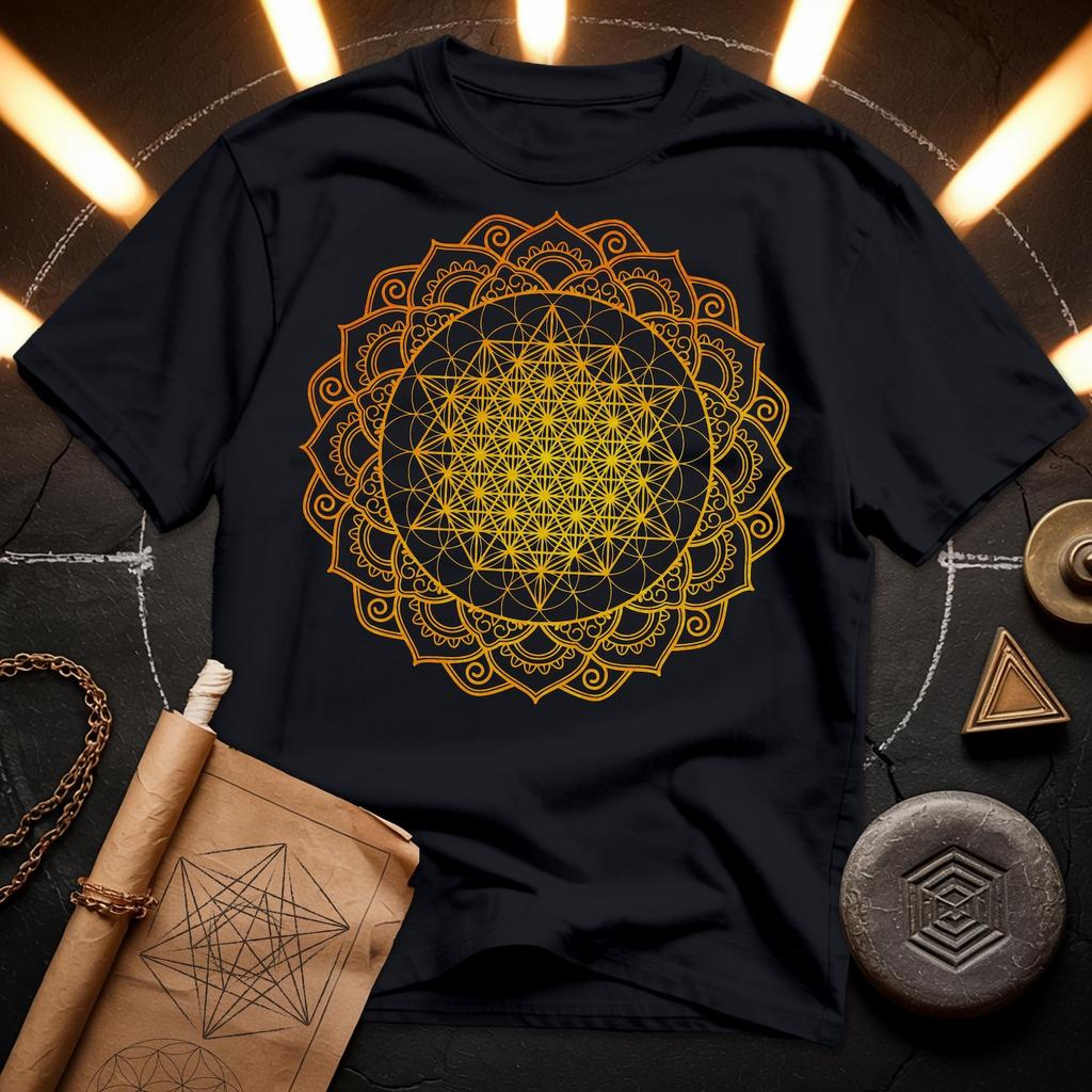 Tetrahedron Mandala T-Shirt | Sacred Geometry Spiritual Tee