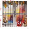 200x140cm Christmas Curtains Kit Waterproof Snowman 2 Panels