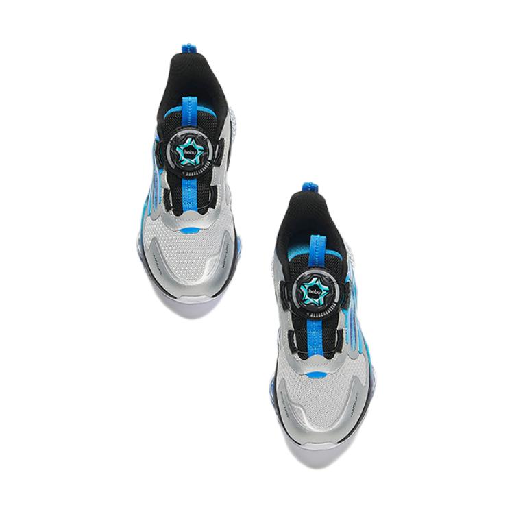 Anta Kids UFO 6.0 Body Measurement Test Non-Slip Wear-Resistant Breathable Low-Top Running Shoes Kids sneaker Silver Black 312439901-1