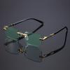 6pcs Retro Korean Sunglasses Seaside Frameless Eyeglasse Anti UV400 Gradient Shades