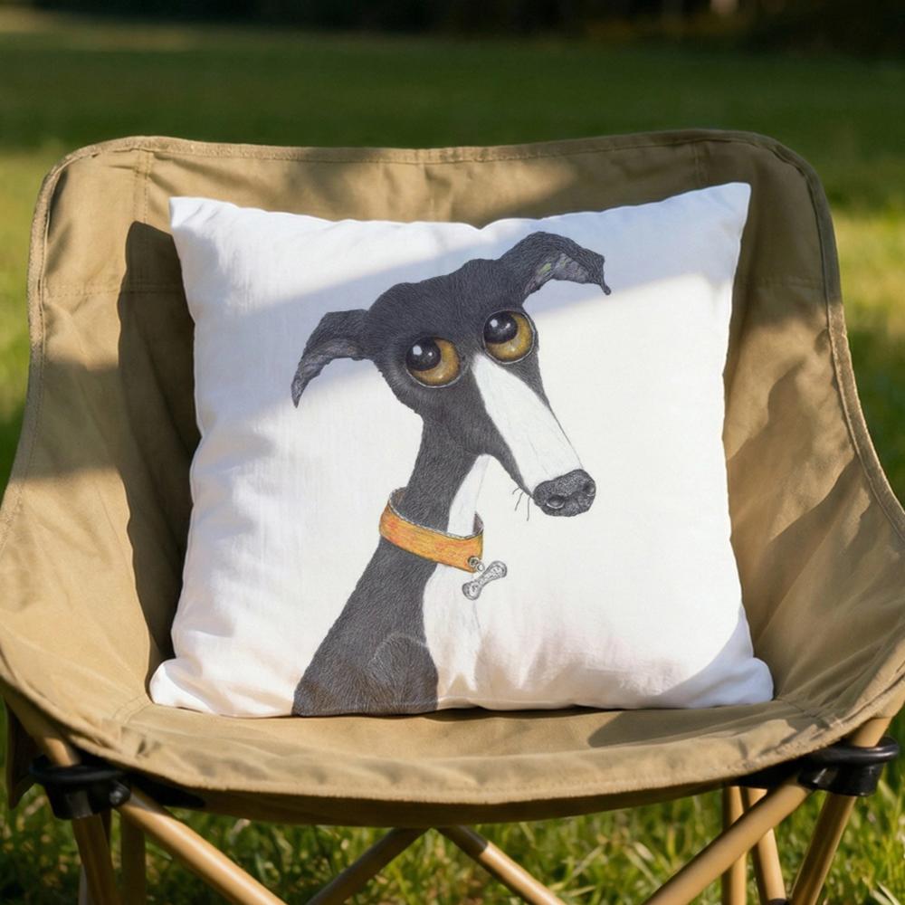 Derp Whippet Cute Cushion Cover Soft Reversible Durable Pillow Cover MultiScene Use for Home Car Daily Comfort
