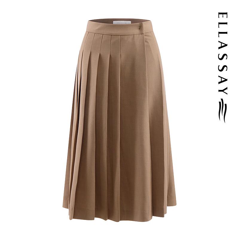 ELLASSAY Women's Wrap Pleated Midi Skirt