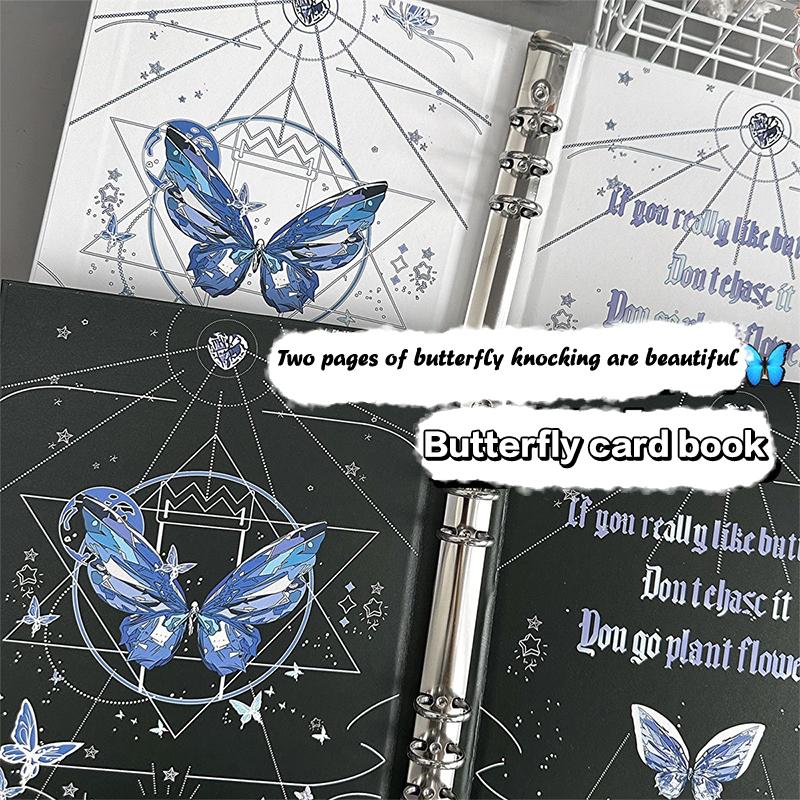 Binder Photo Album Cartoon Butterfly Series A5 Loose-Leaf Album Photocard Collection Books Small Card Storage Book Gifts