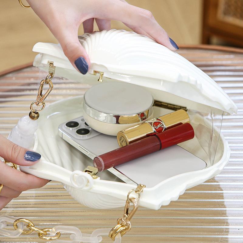 2025 Large Elegant Shell Bag Women Fashion Handbags Chain Cute Crossbody Bags Female Designer Evening Clutch Bag